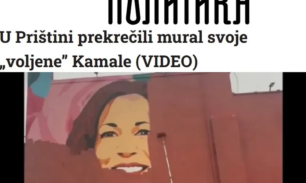 A belgrádi Politika szerint Pristinában lefestették Kamala Harris arcképét, miután elvesztette az elnökválasztást. Csakhogy az eset nem a koszovói fővárosban történt