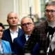 Elöl a három személy, akik valószínűleg leginkább felelős az Úvidéken történtekért. A képen Első sor: Anita Dimoski, Goran Vesić, Aleksandar Vučić, hátsó sor Milan Đurić újvidéki és Stevan Bakić szabadkai polgármester, ezek közül kettő már börtönben is járt, de nem sokáig maradt ott
