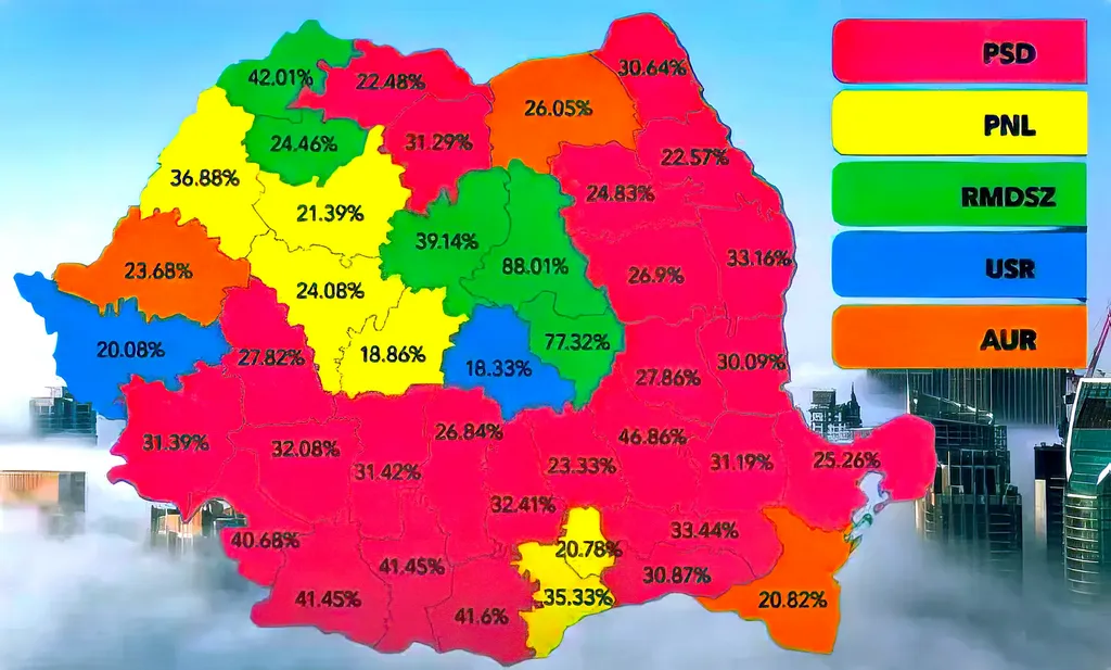 Ki hol nyert a december 1-jei romániai választásokon