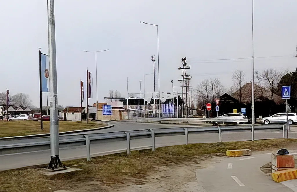 Az Y-kereszteződés vége a kelebiai határátkelőnél