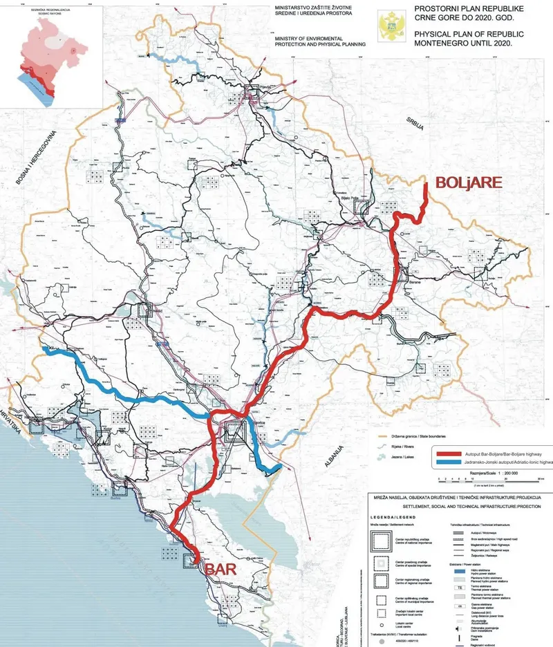 A montenegrói autópálya