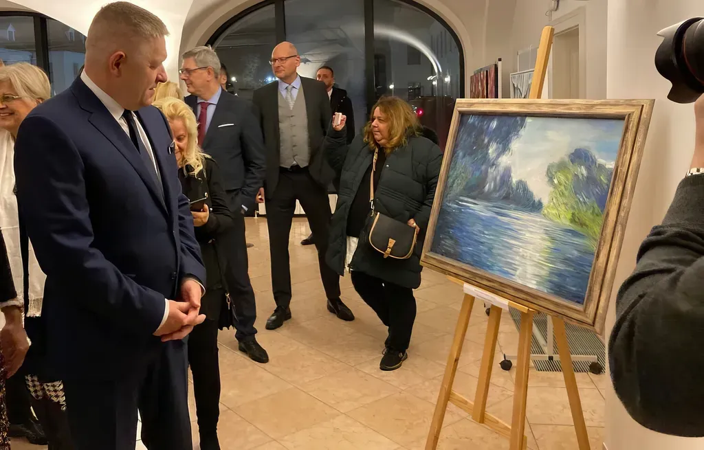 Tájkép csata előtt, Robert Fico megnézi műkedvelő szerepben
