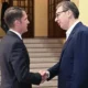 BARÁTSÁGBAN: A VMSZ elnöke és a szerb elnök kézfogása Palicson