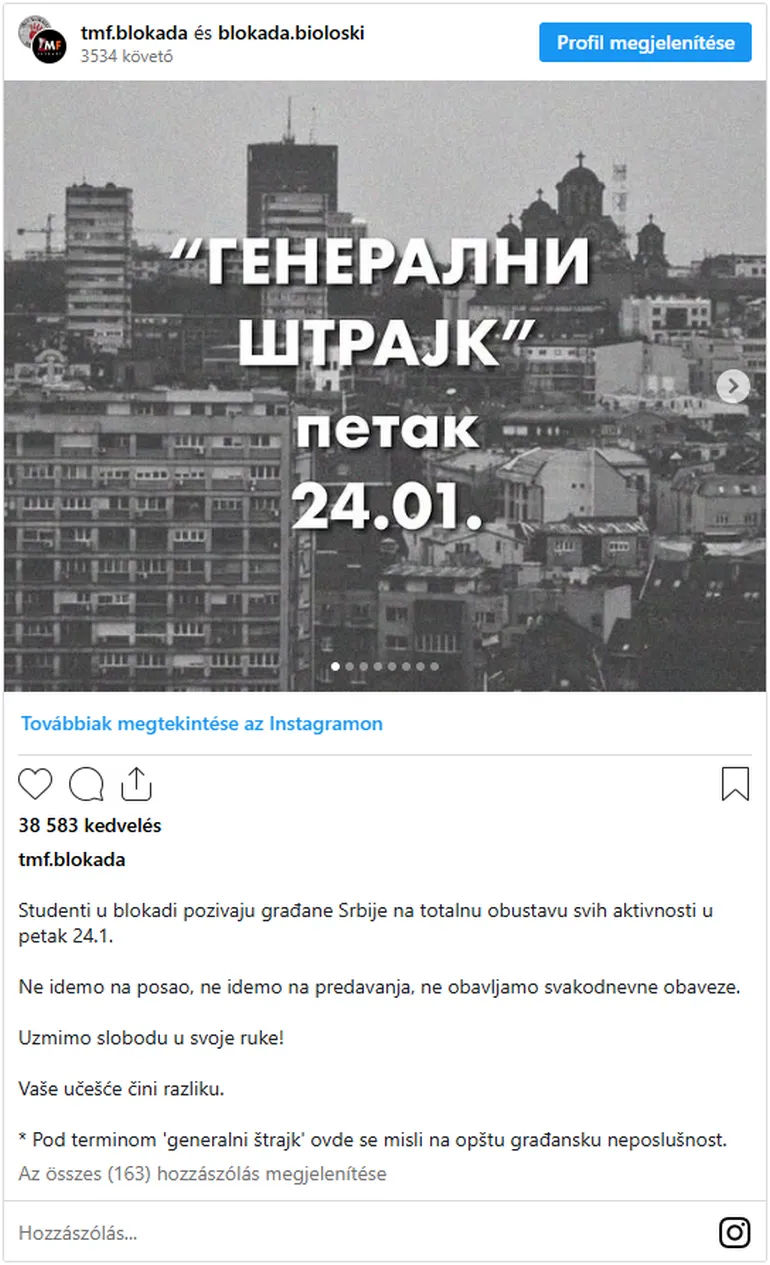 A diákok általános sztrájkra szólítanak fel