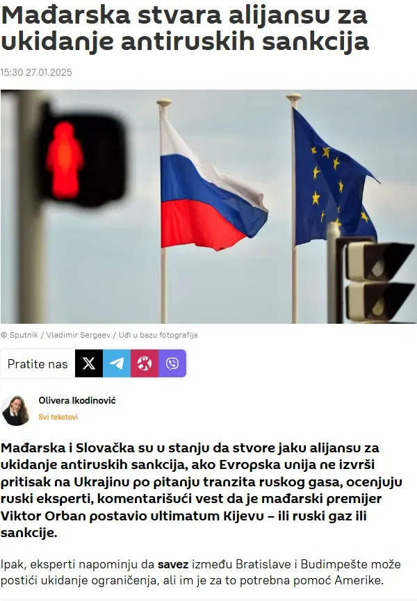 A Szputnyik írása, több órán át vezércikk volt a portálon