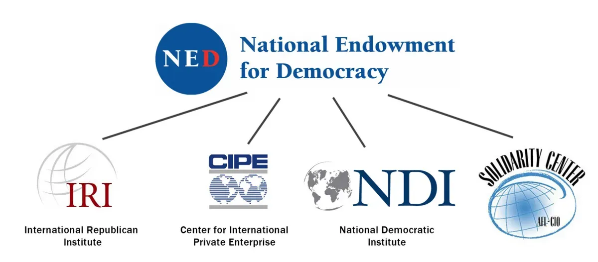 A National Endowment for Democracy által alapított és finanszírozott szervezetek