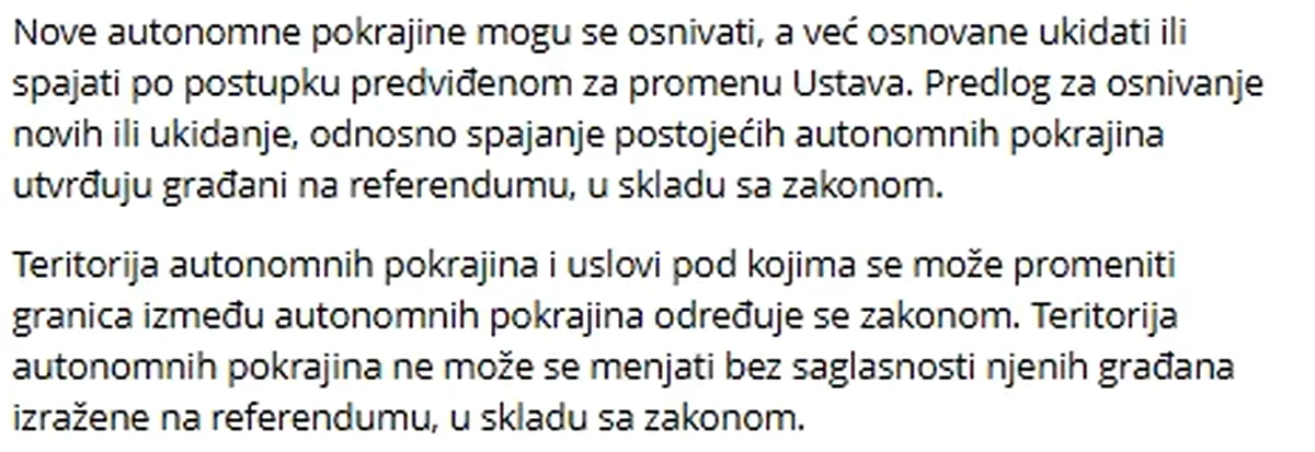 DEKLARÁCIÓ: Már autonómia sem jár Vajdaságnak? 2 A szerb alkotmány 182-es szakasza