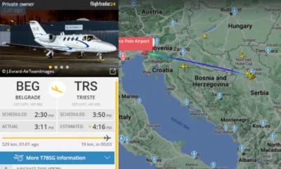 A szerb internet népe szerint megszaporodtak a magánrepülőgépek a Belgrád-Trieszt útvonalon
