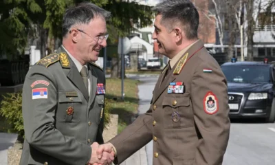 Szerb-magyar vezérkari főnökök találkozója március 10-én Belgrádban, ahol Milan Mojsilović vezérezredes fogadta magyar kollégáját Böröndi Gábor vezérezredest