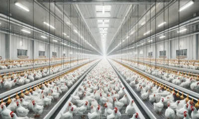 The image is an illustration — this is how AI envisions the Ukrainian mega-farm where countless eggs are produced