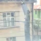 The opposition leader points to where the bullet hit his window (Source: Screenshot)
