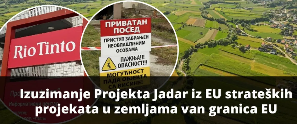 Eko Straža: a Jadart vegyék ki az uniós projektek közül 2 Az Eko Straža a levelet Ursula von der Leyennek címezte, akinek azt is a tudtára hozták, hogy a tavaly augusztusi környezetvédelmi tüntetést követően Aleksandar Vučić rezsimje az alkotmányos rend erőszakos megdöntésére irányuló tevékenység ürügyével repressziót hajtott végre a környezetvédelmi aktivisták ellen, közülük többet is letartóztatott