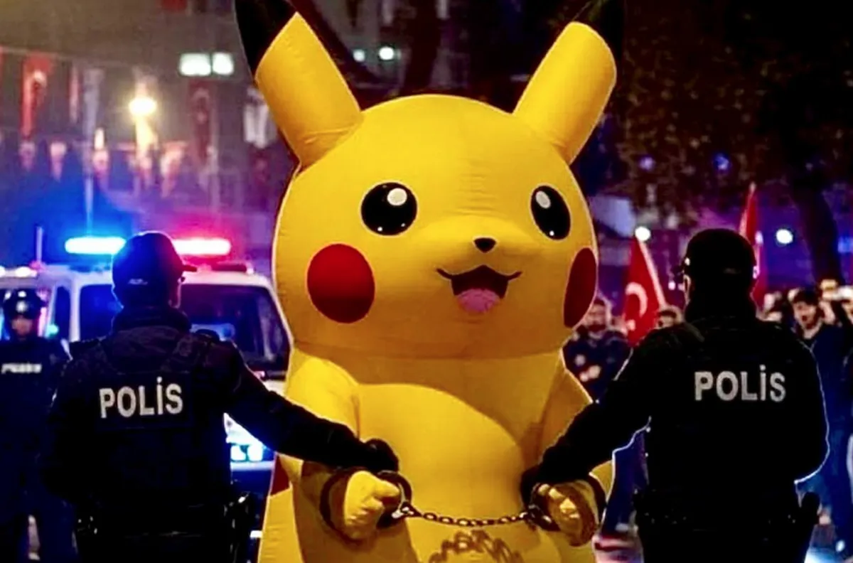 A tüntetések folytatódnak Törökországban, Pikachut lefogták 3 A török rendőrség végül őrizetbe vette Pikachut