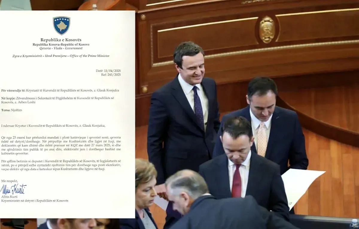 A koszovói miniszterelnök írásban is benyújtotta a lemondását