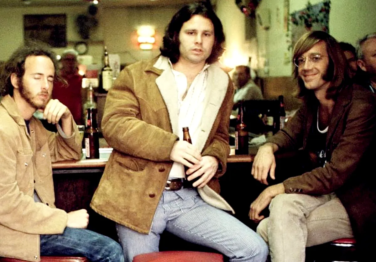 The Doors band, drummer in the restroom