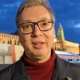 A szerb elnök esten kilenckor adott interjút a Vörös téren a szerb közszolgálati televíziónak, és készített videót a saját Instagramja számára
