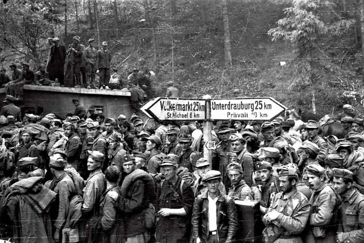 Második világháborús hadifoglyok Bleiburgban 1945