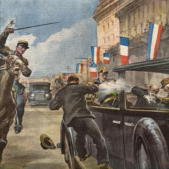 Sándor király elleni merénylet - Vittorio Pisani festménye