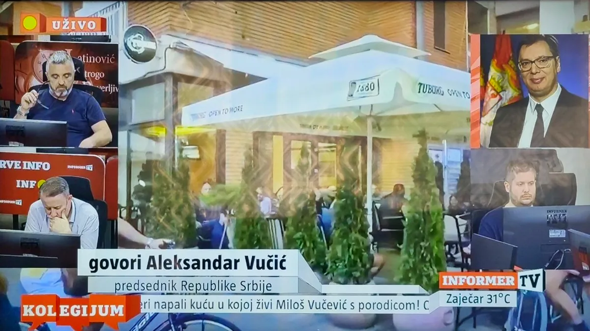 A szerb elnök telefonon jelentkezett be az Informer Televízió műsorába