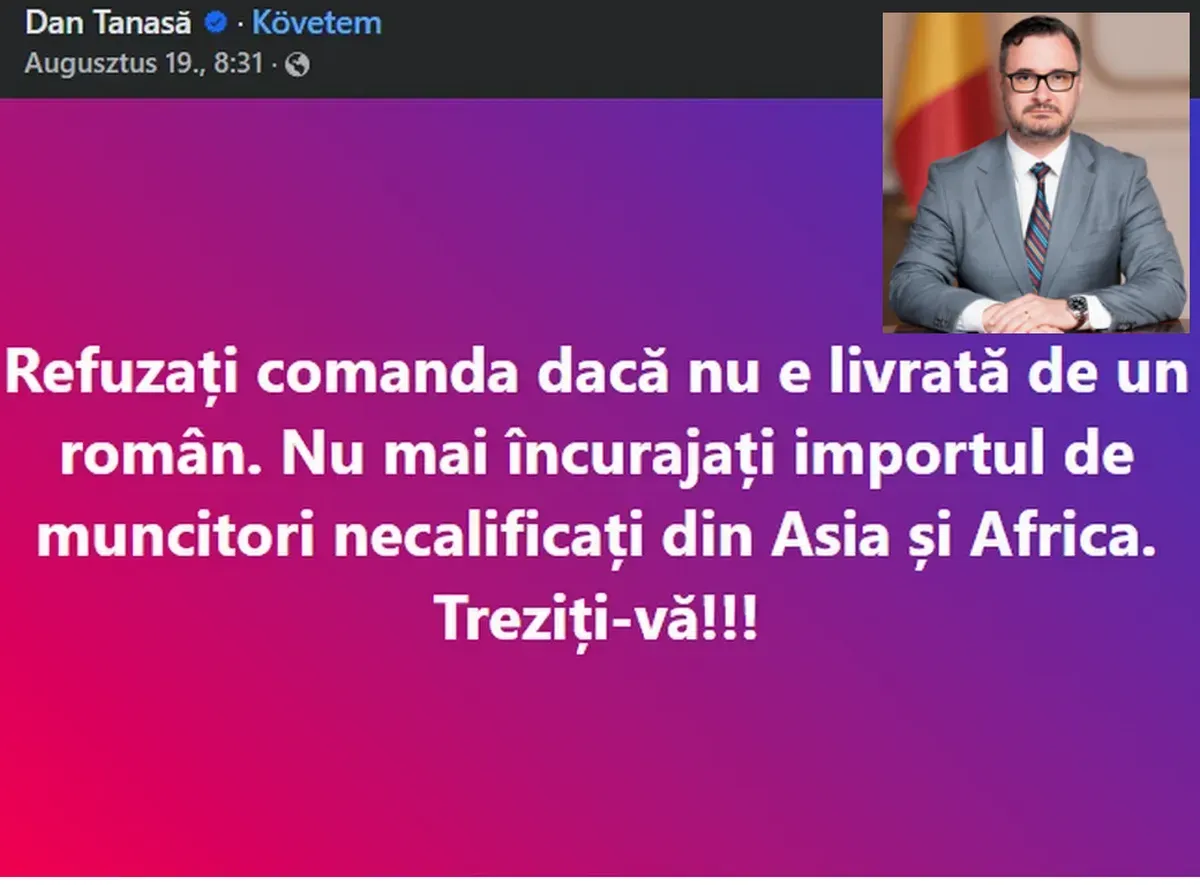 A vendégmunkások ellen uszít a román szélsőjobb 2 A botrányt kiváltó mondolat a Facebookon (Forrás: Facebook)