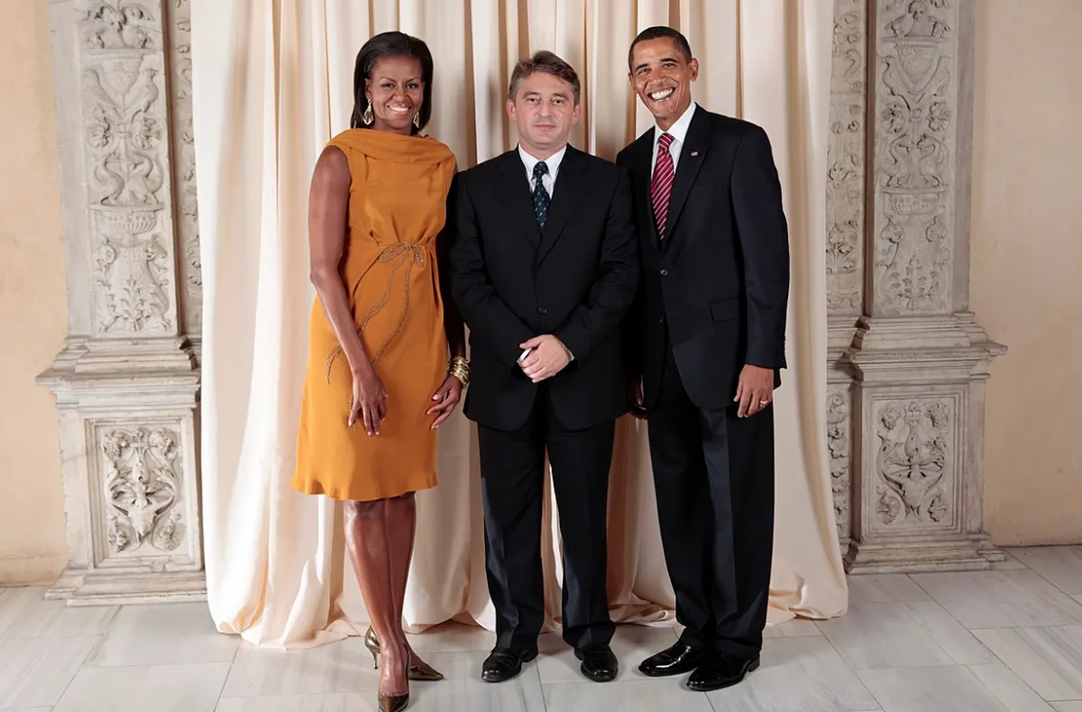 Grlić Radman: Horvátország bánja, hogy aláírta a daytoni egyezményt 4 Željko Komšić az Obamák társaságában 2009-ben New Yorkban