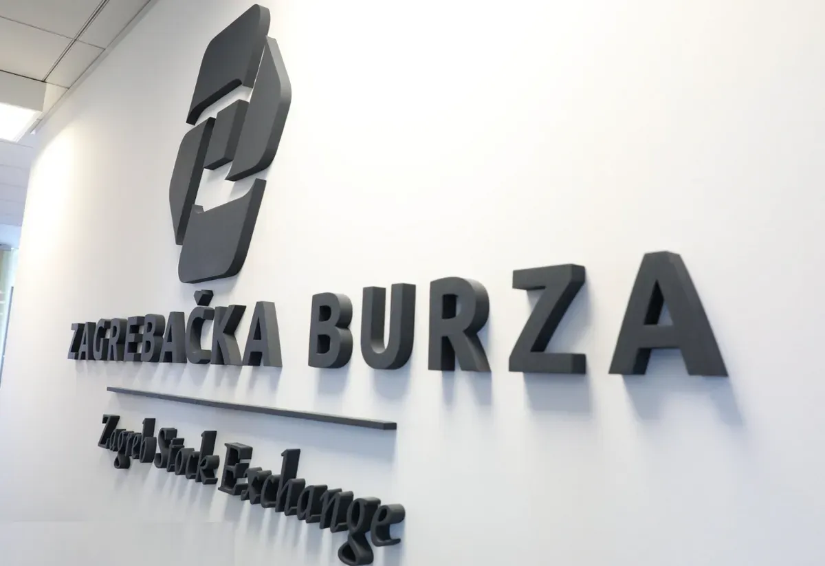 A zágrábi tőzsde (ZSE) bejárata