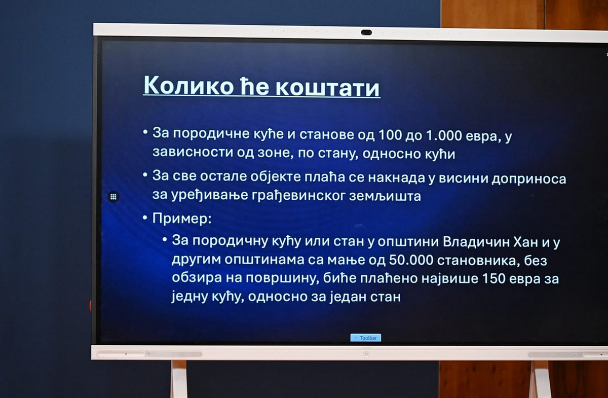GYORS ÉS OLCSÓ: A szerb elnök közel 5 millió illegális épületet legalizálna 3 Vučić a kínaiaktól kapott kedvenc digitális tábláján szemléltette, hogy mi mennyibe kerül
