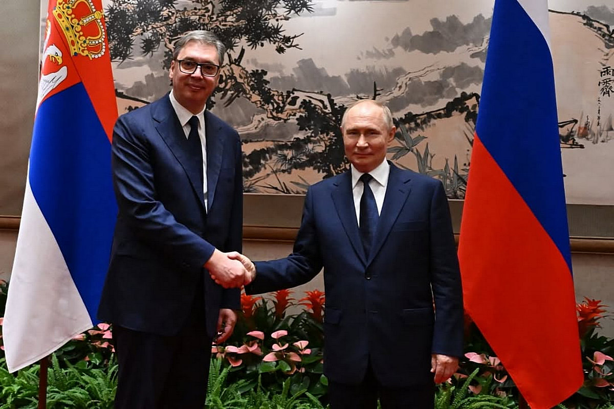 Paks is szóba került Aleksandar Vucic és Vlagyimir Putyin pekingi találkozóján (szerb elnöki Instagram)