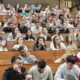 Diákok a szabadkai Közgazdasági Egyetemen, a fotó 2024 decemberében készült, jelenleg tartanak a vizsgák