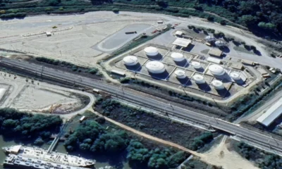 A MOL karlócai tárolója a világűrből is látszik (Forrás Google Earth)