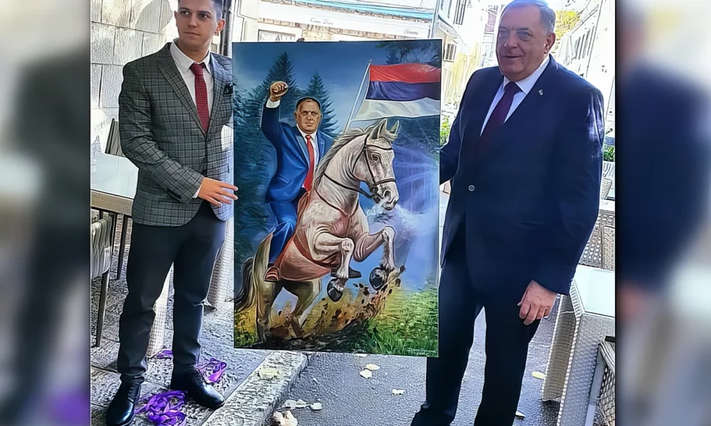 A "művész" és modellje, és a fehér paripa