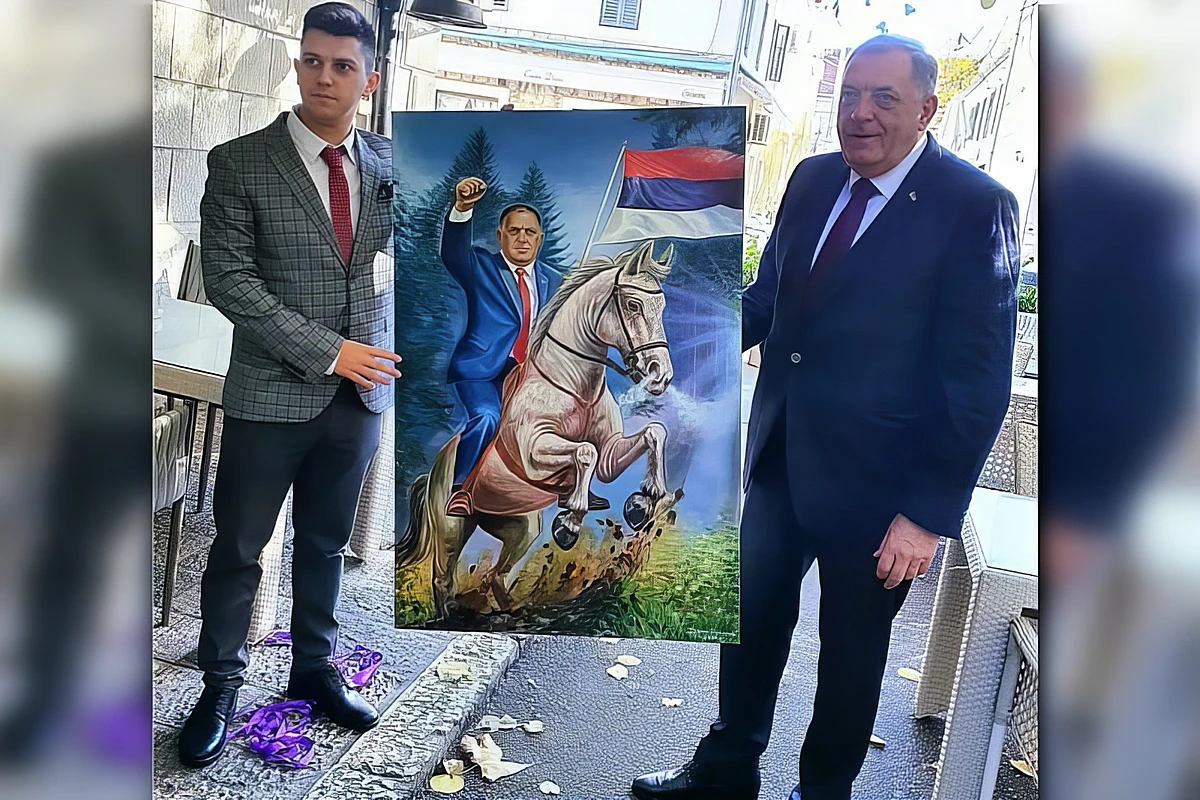 A "művész" és modellje, és a fehér paripa