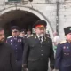 Miajlo Backović pópa, valamint Genagyij Jakovljevics Temnjikov és Viktor Vladimirovics Zaplatin kozák tábornok a kozák hadsereg kotori megalakulásakor