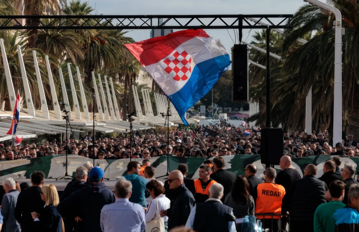 A Torcida tüntetése Splitben