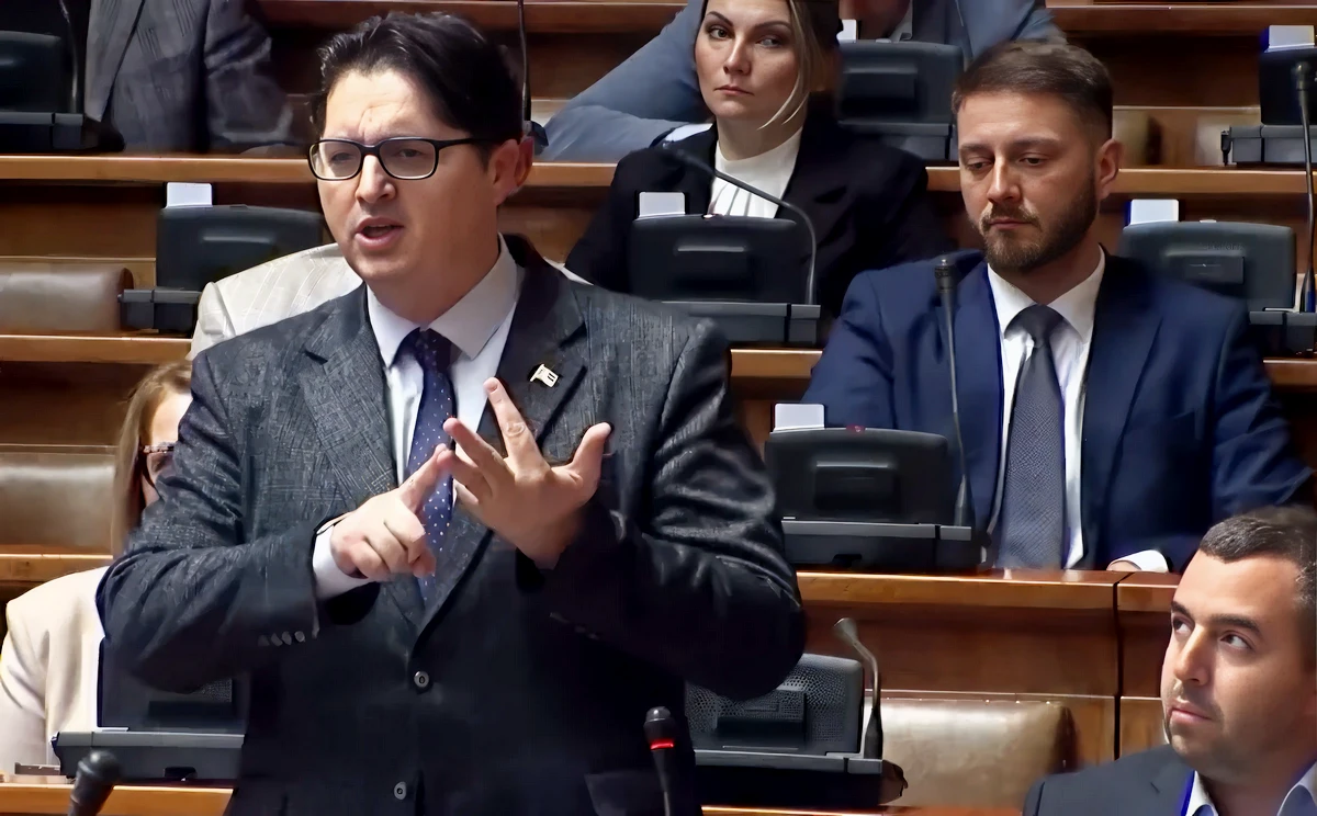 A szerb elnök telefonált, Dijana Hrka nem megy lábhoz 3 Uglješa Mrdić, amikor még a parlementen belül, és nem kívül szolgálta a rendszert (Scredebshot)