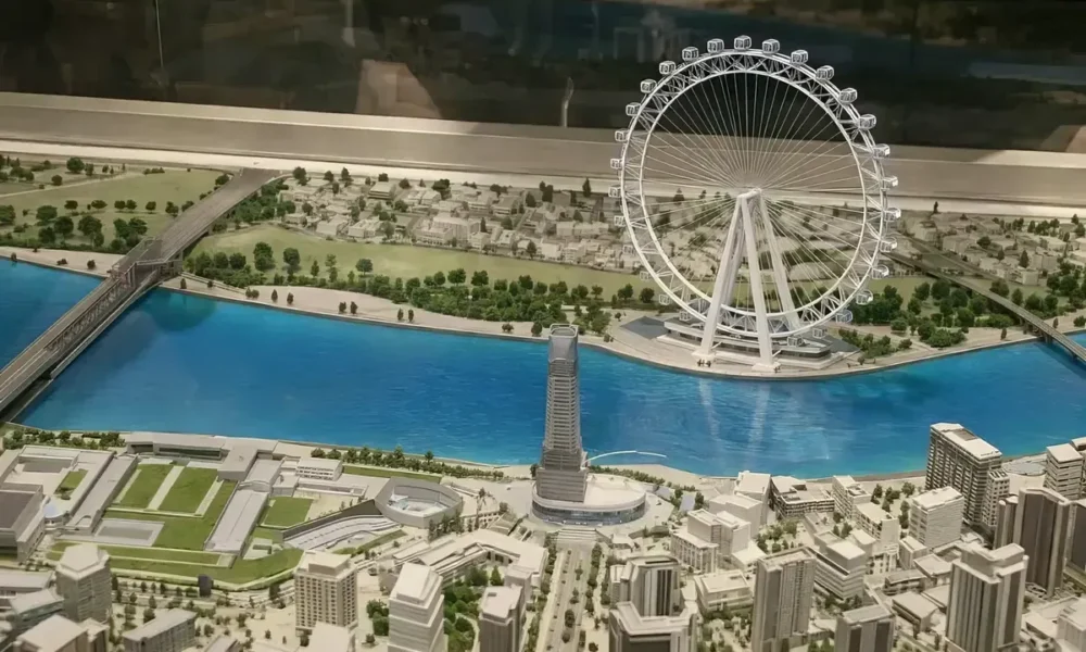 Nem pontosan itt lesz, és biztosan van némi aránytévesztés is, de körülbelül így néz majd ki majd a Belgrade Eye
