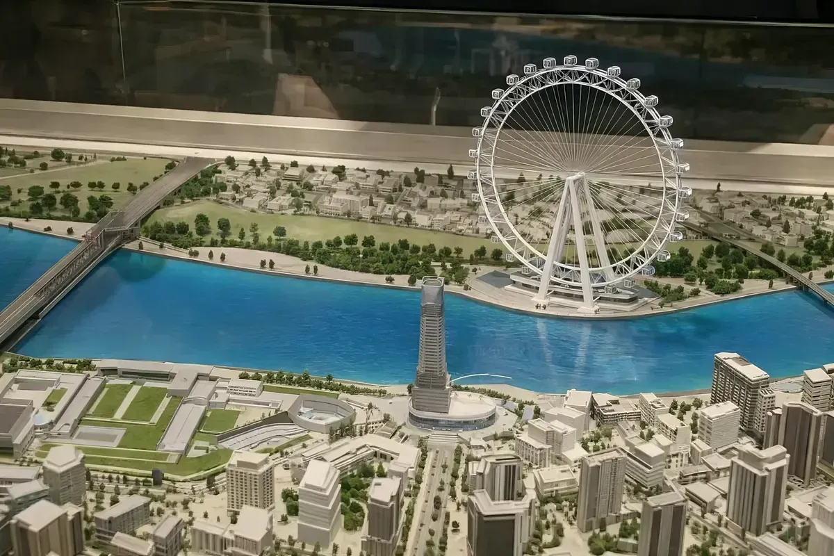 Nem pontosan itt lesz, és biztosan van némi aránytévesztés is, de körülbelül így néz majd ki majd a Belgrade Eye