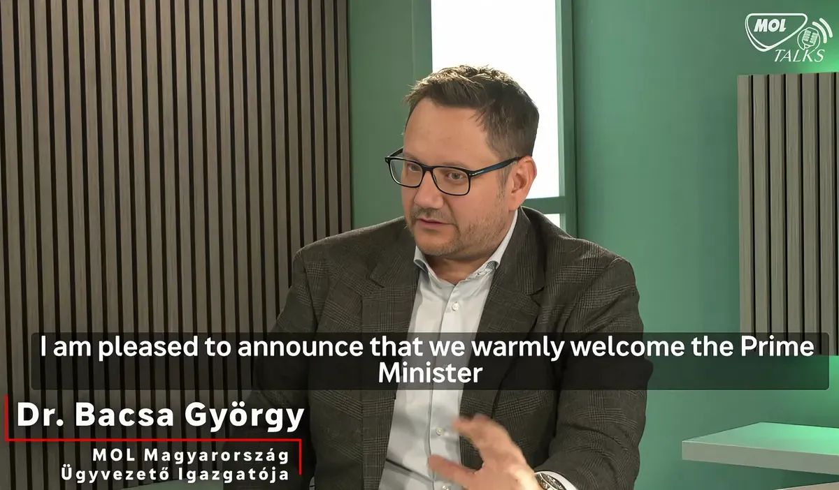 A MOL ügyvezető igazgatója közölte, hogy március elején nagy szeretettel várja a horvát miniszterelnököt és a horvát állam képviselőit  a DCU-üzem átadására (Forrás: YouTube, MOL Talks)