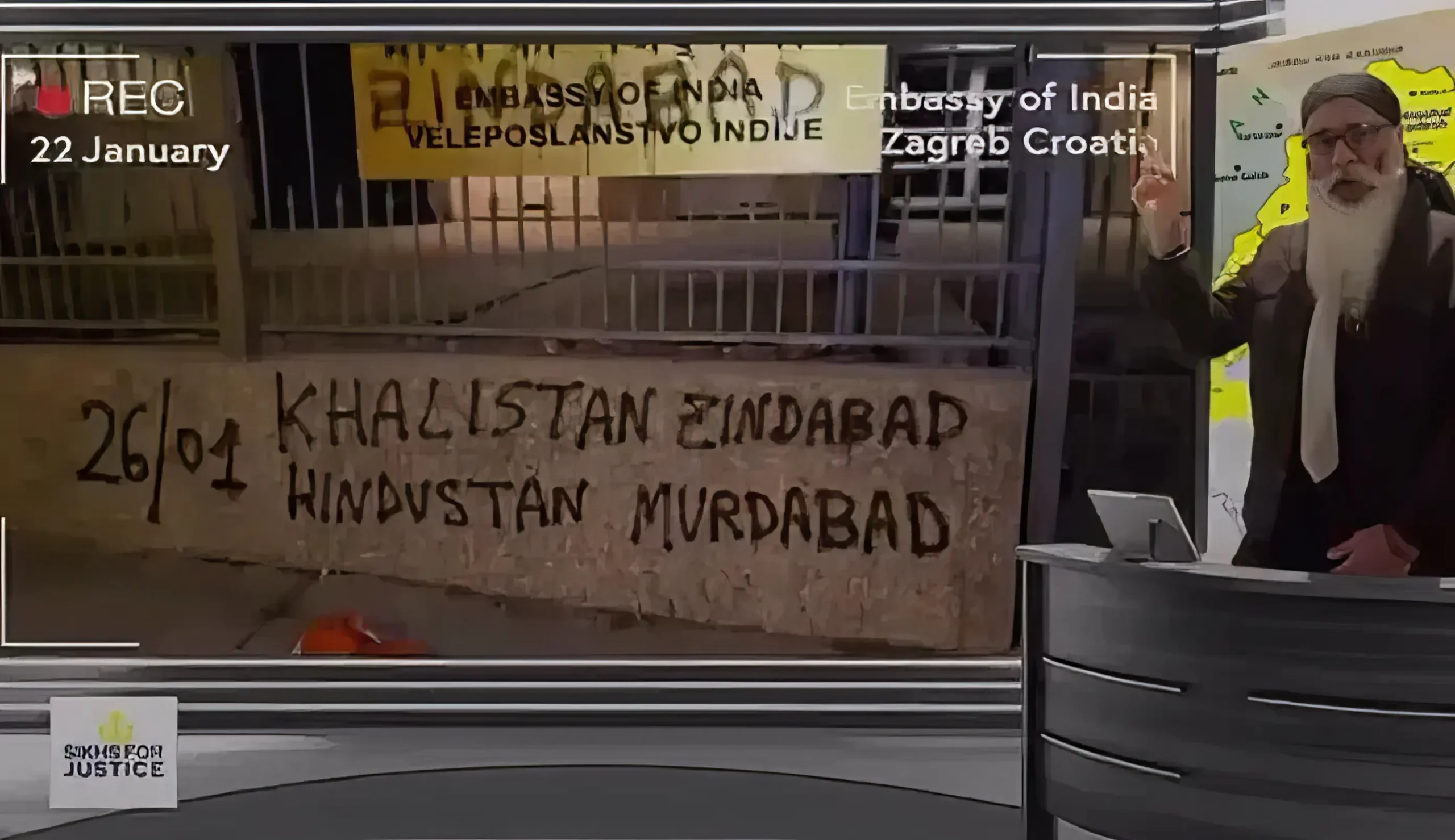 Khalistan Zindadab, Hindustan Murdabad - ezt írták a szikh szakadárok az indiai nagykövetség falára Zágrábban