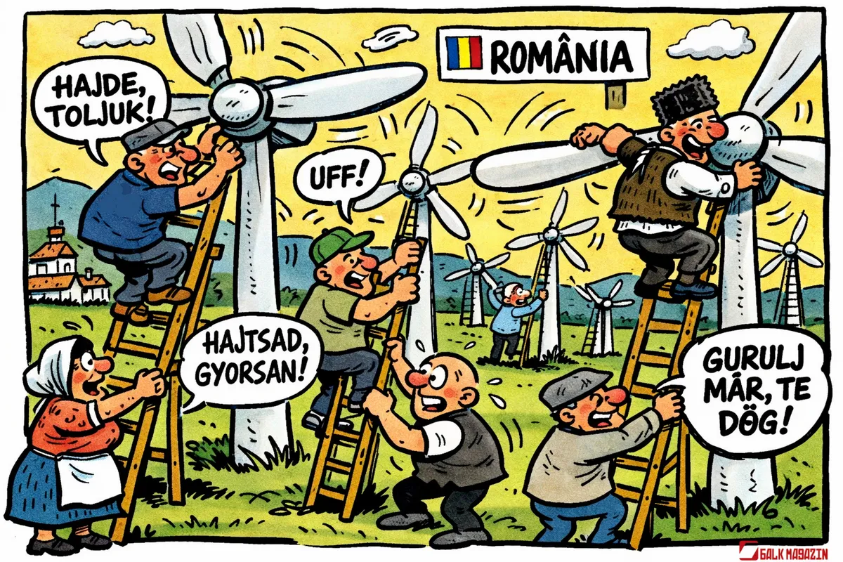 A szélenergiának nagyok az ingadozásai, de gyenge szél esetén összefog a falu, bezzeg a szomszédban atomerőmű van!