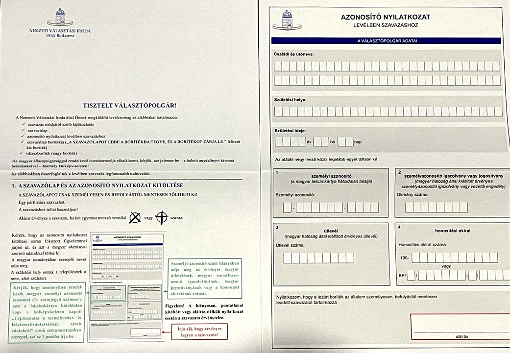 Az aktivisták segítenek a levélszavazatok leadásakor, ha kell 4 Az azonosító nyilatkozat
