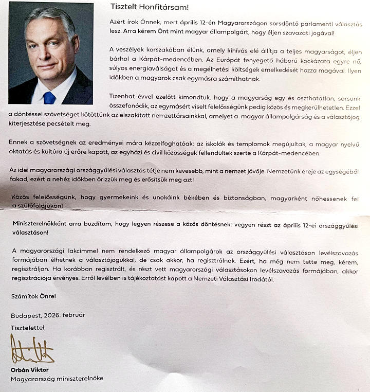 Orbán levele