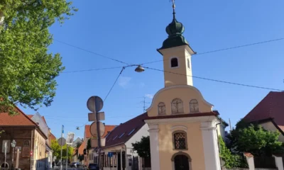 A jobb lator, Szt. Dizmász (zágrábi szójárásban Dizmuš) kápolnája a horvát fővárosban, és a Nova Ves utca