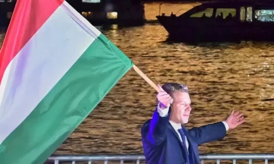 MAGYAR GYŐZELME: Magyar Péter a Tiszával és a zászlóval a Duna partján - A magyar választások balkáni hatása