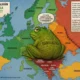 A bányabéka letelepedett a nyugat-balkáni országokra, a térkép nem teljesen pontos (ez még mindig gyakori AI-hiba), viszont nagyon is kifejező