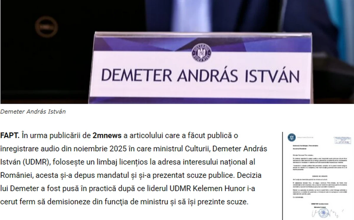 A 2mnews saját győzelmeként ünnepelte Demeter lemondását