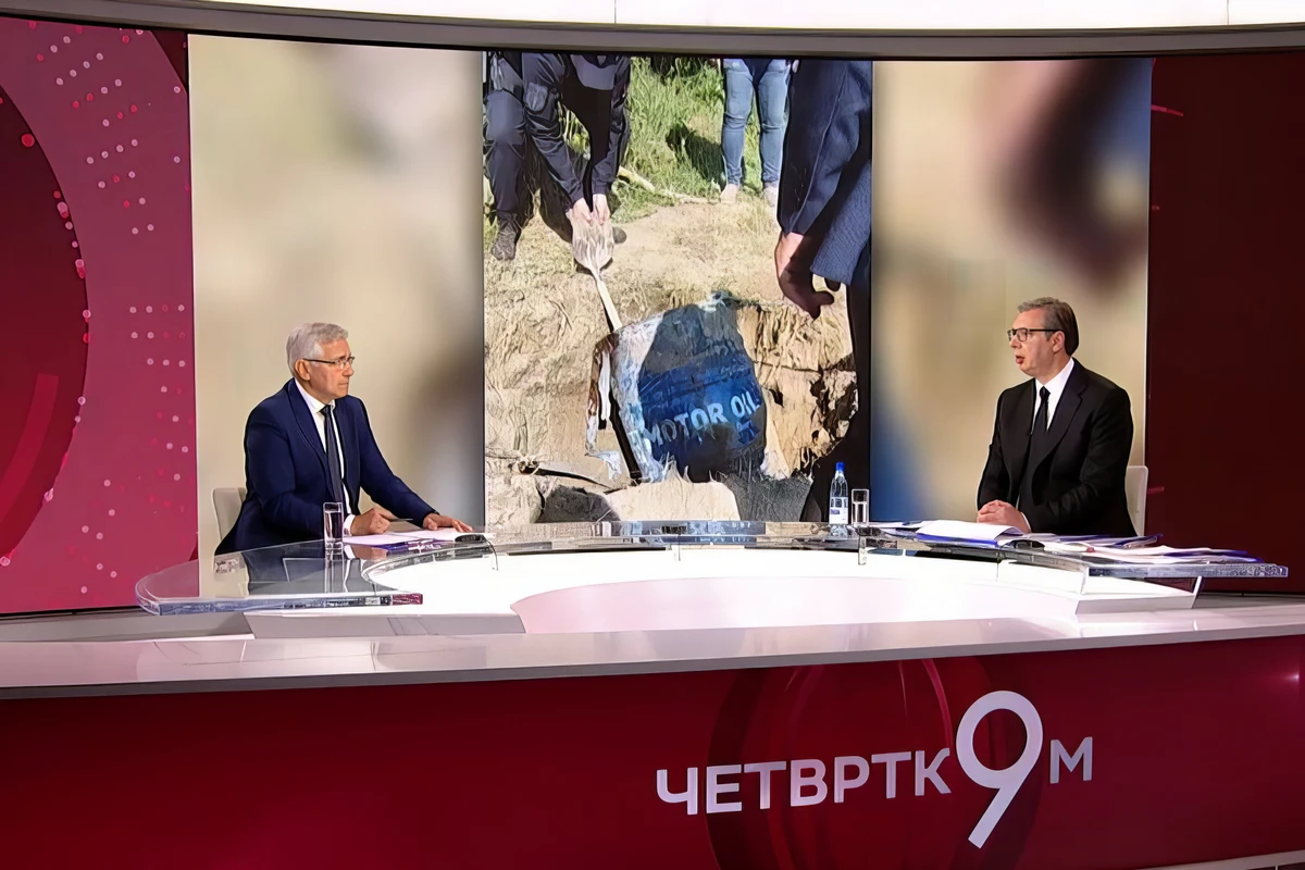 A holttestet felgyújtották, majd belebetonozták a hordóba 🔞 3 A szerb elnök a belgrádi állami televízió "Csütörtökön kilenckor" című esti műsorában