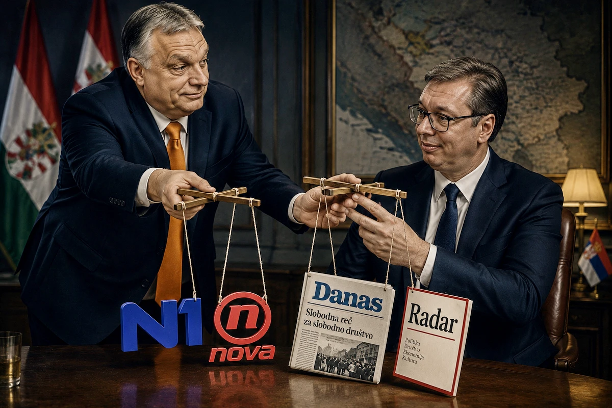 Orbán elvesztette a hatalmat, de a balkáni médiára még ráteheti a kezét. A Danas fiktív vezércikke szerint a szabad szó a szabad társadalom záloga