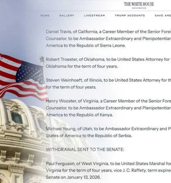 AMERIKAI DIPLOMÁCIA: A jelölési lista ugyanakkor messze túlmutat a Balkánon, az Egyesült Államok mintegy húsz országba küld új nagyköveteket