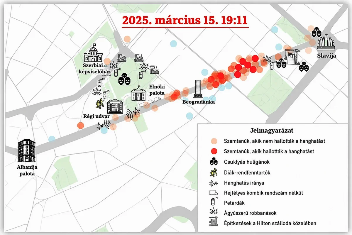 Az FSZB majd megmondja, a verbális deliktum bevezetése 2 Az események helyszíne (Forrás: a Vreme térképe)